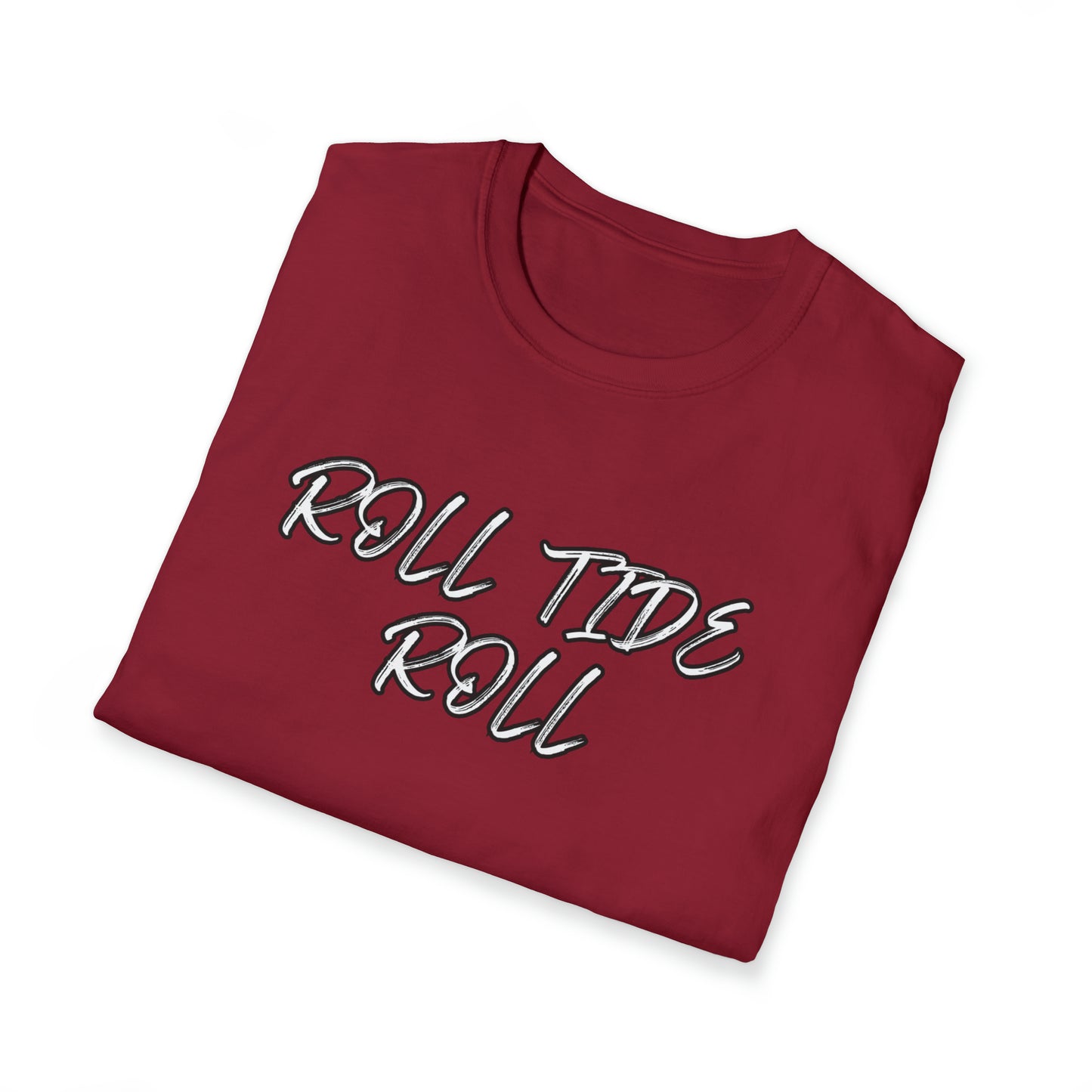 Roll Tide Roll Script Unisex Softstyle T-Shirt