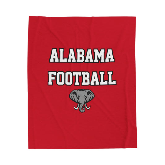 Alabama Football Velveteen Plush Blanket