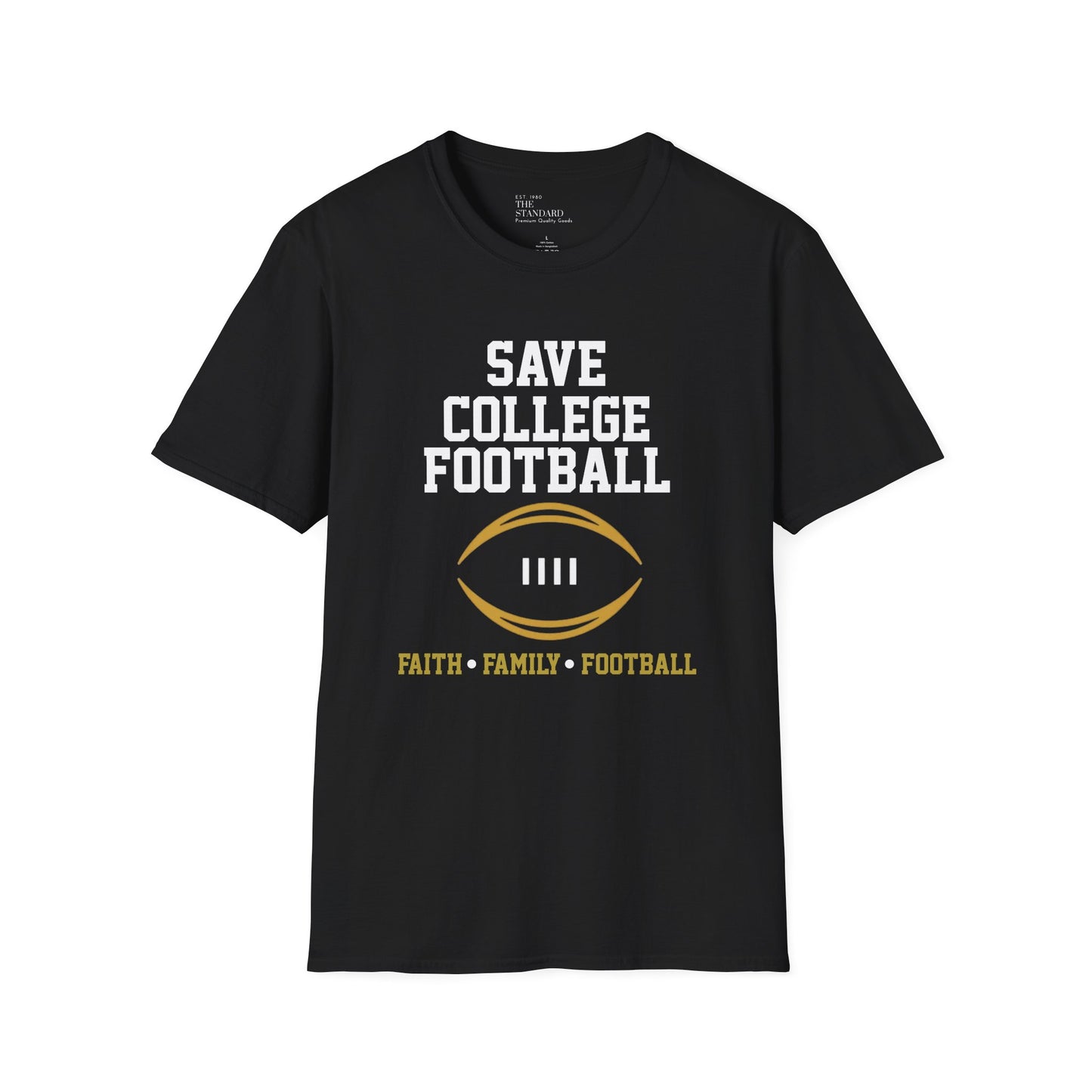 Save College Football Unisex T-Shirt - Faith, Family, Football