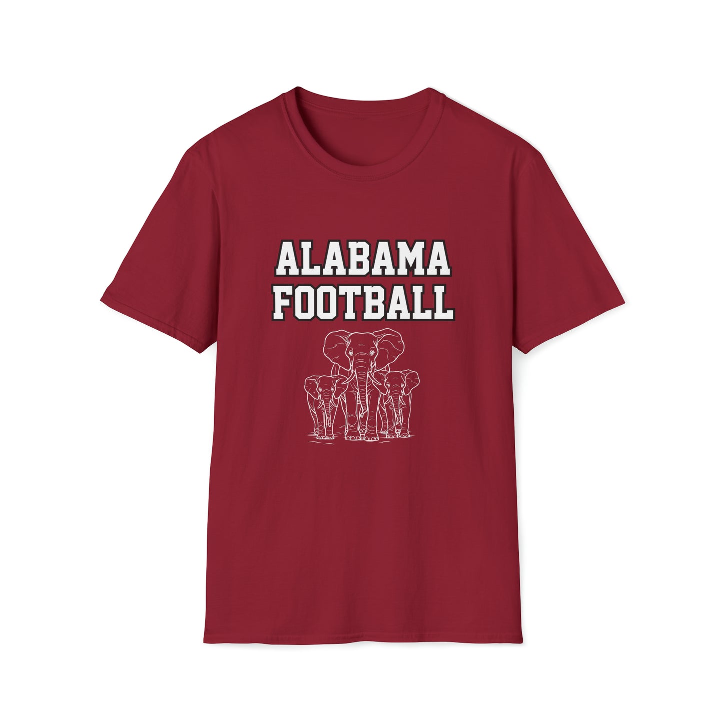 Alabama Football with Elephants Unisex Softstyle T-Shirt