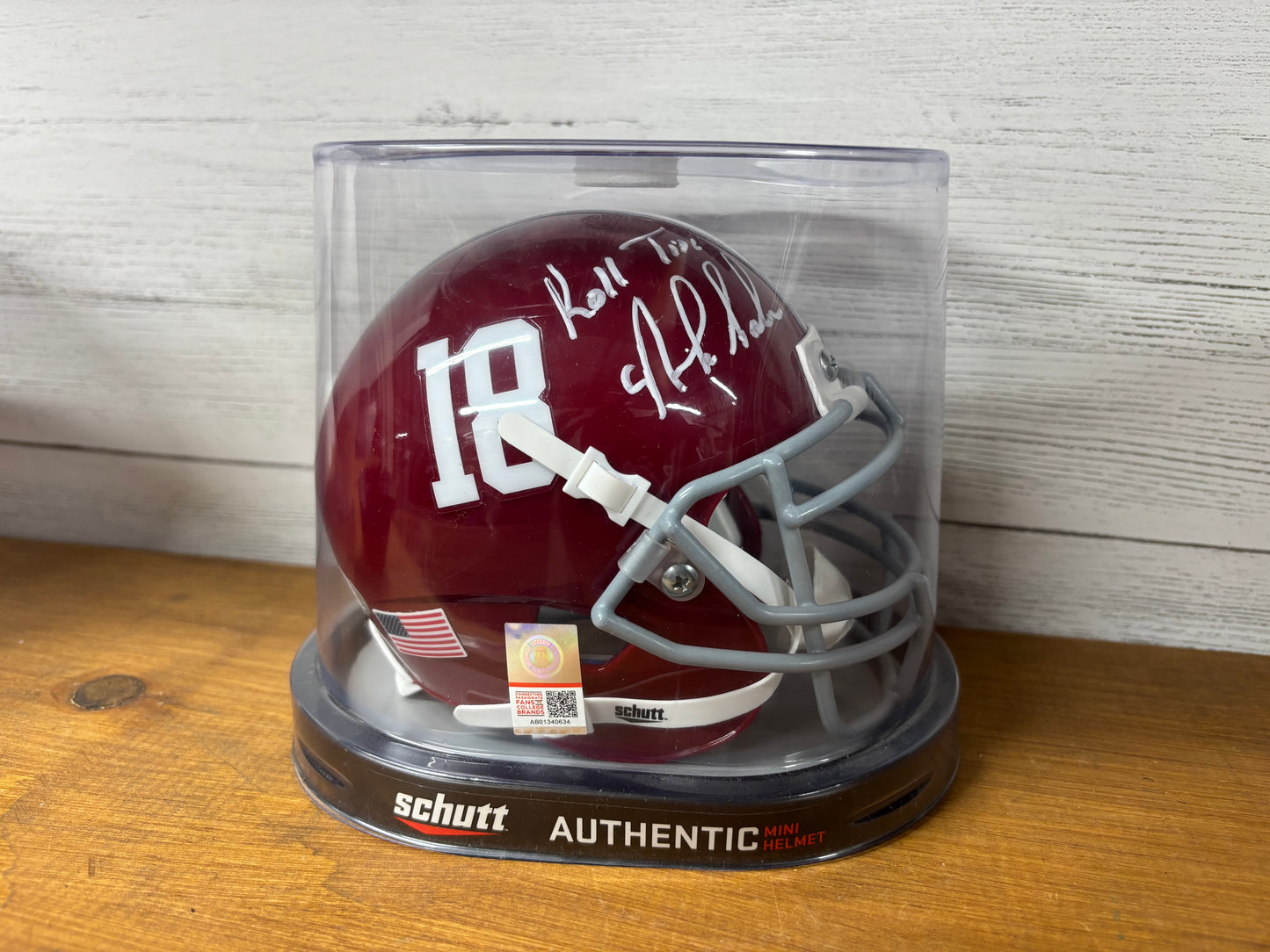 AUTOGRAPHED Nick Saban Mini Helmet