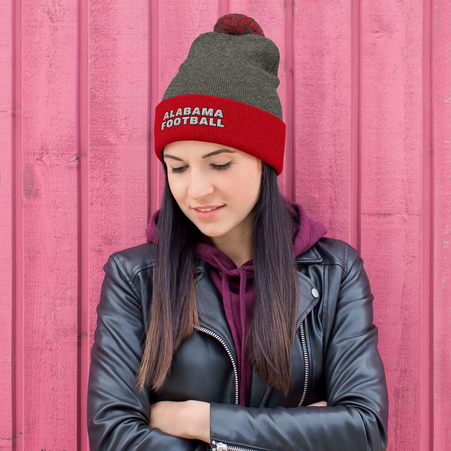 Alabama Football Pom-Pom Beanie