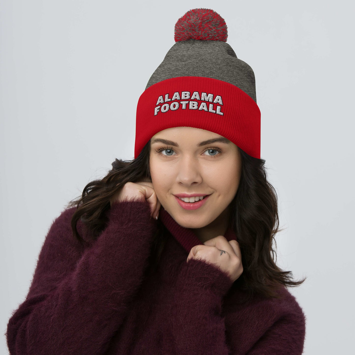 Alabama Football Pom-Pom Beanie